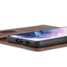 Заредете изображение във визуализатора на галерията – Magnet Case elegant bookcase type case with kickstand for Samsung Galaxy S21 FE black - TopMag
