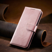 Заредете изображение във визуализатора на галерията – Magnet Case elegant bookcase type case with kickstand for Samsung Galaxy S21 FE pink - TopMag
