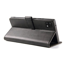 Заредете изображение във визуализатора на галерията – Magnet Case elegant bookcase type case with kickstand for Samsung Galaxy A22 5G black - TopMag
