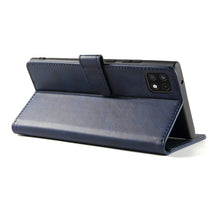 Заредете изображение във визуализатора на галерията – Magnet Case elegant bookcase type case with kickstand for Samsung Galaxy A22 4G blue - TopMag
