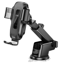 Заредете изображение във визуализатора на галерията – HOCO car phone holder on center console / window with wirelles charging 15W Wise HW3 black
