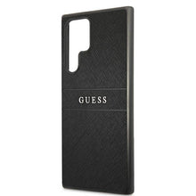 Заредете изображение във визуализатора на галерията – Guess GUHCS22LPSASBBK S22 Ultra S908 czarny/black Saffiano Stripe
