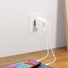 Заредете изображение във визуализатора на галерията – Ugreen fast charger 2xUSB-C 36W PD white (CD199)
