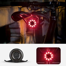 Заредете изображение във визуализатора на галерията – Wozinsky LED rear bicycle light with micro USB red light 5 modes black (WRBLB2)
