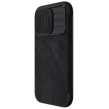 Заредете изображение във визуализатора на галерията – Nillkin Qin Pro Leather Flip Camera Cover Case for iPhone 15 Pro - Black
