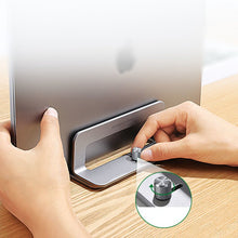 Заредете изображение във визуализатора на галерията – Ugreen Aluminum Vertical Stand Holder Stand for MacBook Laptop Tablet Silver (20471 LP258)
