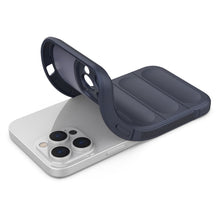 Заредете изображение във визуализатора на галерията – Magic Shield Case case for iPhone 14 Pro Max flexible armored dark blue cover
