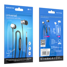 Заредете изображение във визуализатора на галерията – Borofone Earphones BM73 Platinum grey

