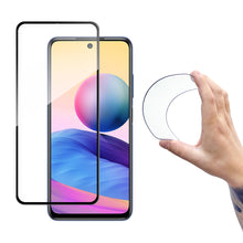 Заредете изображение във визуализатора на галерията – Wozinsky Full Cover Flexi Nano Glass Hybrid Screen Protector with frame for Xiaomi Redmi Note 10 5G black - TopMag
