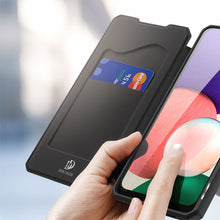 Заредете изображение във визуализатора на галерията – DUX DUCIS Skin X Bookcase type case for Samsung Galaxy A22 5G black - TopMag
