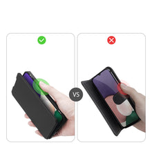 Заредете изображение във визуализатора на галерията – DUX DUCIS Skin X Bookcase type case for Samsung Galaxy A22 5G black - TopMag
