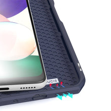 Заредете изображение във визуализатора на галерията – DUX DUCIS Skin X Bookcase type case for Samsung Galaxy A22 5G blue - TopMag
