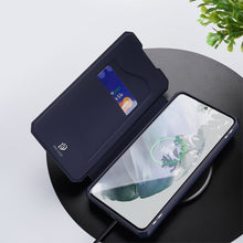Заредете изображение във визуализатора на галерията – DUX DUCIS Skin X Bookcase type case for Samsung Galaxy S21 FE blue - TopMag
