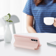 Заредете изображение във визуализатора на галерията – DUX DUCIS Skin X Bookcase type case for Samsung Galaxy S21 FE pink - TopMag
