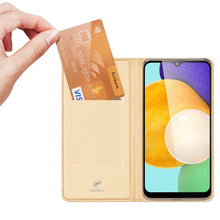 Заредете изображение във визуализатора на галерията – Dux Ducis Skin Pro Bookcase type case for Samsung Galaxy A03s golden - TopMag
