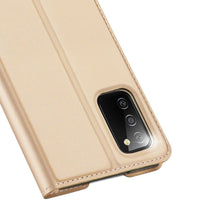 Заредете изображение във визуализатора на галерията – Dux Ducis Skin Pro Bookcase type case for Samsung Galaxy A03s golden - TopMag
