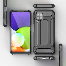 Заредете изображение във визуализатора на галерията – Hybrid Armor Case Tough Rugged Cover for Samsung Galaxy A22 4G black - TopMag
