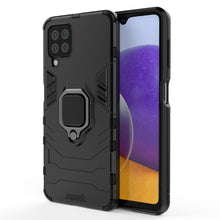 Заредете изображение във визуализатора на галерията – Ring Armor Case Kickstand Tough Rugged Cover for Samsung Galaxy A22 4G black - TopMag
