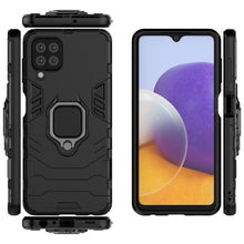Заредете изображение във визуализатора на галерията – Ring Armor Case Kickstand Tough Rugged Cover for Samsung Galaxy A22 4G black - TopMag
