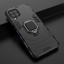 Заредете изображение във визуализатора на галерията – Ring Armor Case Kickstand Tough Rugged Cover for Samsung Galaxy A22 4G black - TopMag
