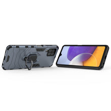 Заредете изображение във визуализатора на галерията – Ring Armor Case Kickstand Tough Rugged Cover for Samsung Galaxy A22 4G blue - TopMag
