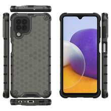 Заредете изображение във визуализатора на галерията – Honeycomb Case armor cover with TPU Bumper for Samsung Galaxy A22 4G black - TopMag
