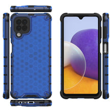 Заредете изображение във визуализатора на галерията – Honeycomb Case armor cover with TPU Bumper for Samsung Galaxy A22 4G blue - TopMag
