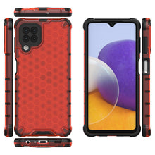 Заредете изображение във визуализатора на галерията – Honeycomb Case armor cover with TPU Bumper for Samsung Galaxy A22 4G red - TopMag
