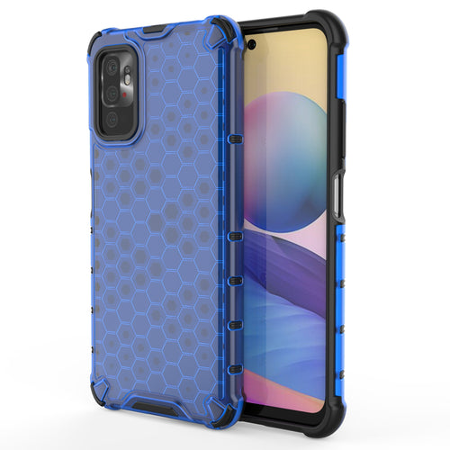 Honeycomb Case armor cover with TPU Bumper for Xiaomi Redmi Note 10 5G / Poco M3 Pro blue - TopMag