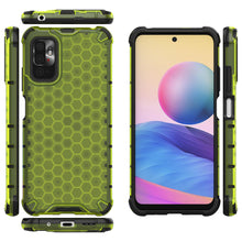Заредете изображение във визуализатора на галерията – Honeycomb Case armor cover with TPU Bumper for Xiaomi Redmi Note 10 5G / Poco M3 Pro green - TopMag
