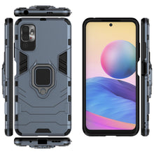 Заредете изображение във визуализатора на галерията – Ring Armor Case Kickstand Tough Rugged Cover for Xiaomi Redmi Note 10 5G / Poco M3 Pro blue - TopMag
