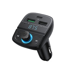 Заредете изображение във визуализатора на галерията – Ugreen FM Transmitter Bluetooth 5.0 MP3 car charger 3x USB TF micro SD 4.8 A black (CD229) - TopMag
