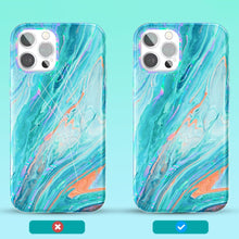 Заредете изображение във визуализатора на галерията – Kingxbar Watercolor Series color case for iPhone 12 Pro Max pink-green - TopMag
