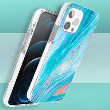 Заредете изображение във визуализатора на галерията – Kingxbar Watercolor Series color case for iPhone 12 Pro / iPhone 12 pink-green - TopMag
