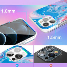 Заредете изображение във визуализатора на галерията – Kingxbar Watercolor Series color case for iPhone 12 Pro Max Blue-pink - TopMag
