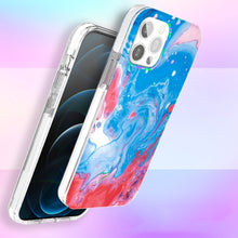 Заредете изображение във визуализатора на галерията – Kingxbar Watercolor Series color case for iPhone 12 Pro Max Blue-pink - TopMag
