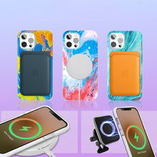 Заредете изображение във визуализатора на галерията – Kingxbar Watercolor Series color case for iPhone 12 Pro Max Blue-pink - TopMag
