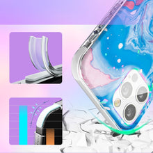 Заредете изображение във визуализатора на галерията – Kingxbar Watercolor Series color case for iPhone 12 Pro / iPhone 12 Blue-pink - TopMag
