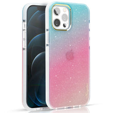 Заредете изображение във визуализатора на галерията – Kingxbar Ombre Case Back Cover for iPhone 12 Pro Max Blue-pink - TopMag
