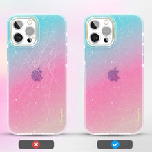 Заредете изображение във визуализатора на галерията – Kingxbar Ombre Case Back Cover for iPhone 12 Pro Max Blue-pink - TopMag

