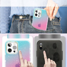 Заредете изображение във визуализатора на галерията – Kingxbar Ombre Case Back Cover for iPhone 12 Pro Max Blue-pink - TopMag
