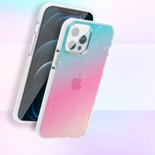 Заредете изображение във визуализатора на галерията – Kingxbar Ombre Case Back Cover for iPhone 12 Pro Max Blue-pink - TopMag
