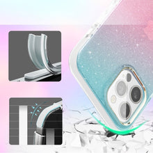 Заредете изображение във визуализатора на галерията – Kingxbar Ombre Case Back Cover for iPhone 12 Pro Max Blue-pink - TopMag
