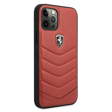 Заредете изображение във визуализатора на галерията – Ferrari FEHQUHCP12LRE iPhone 12 Pro Max 6,7" czerwony/red hardcase Off Track Quilted - TopMag
