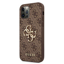 Заредете изображение във визуализатора на галерията – Guess GUHCP12L4GMGBR iPhone 12 Pro Max 6,7" brązowy/brown hardcase 4G Big Metal Logo - TopMag

