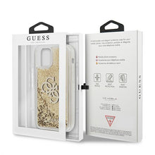 Заредете изображение във визуализатора на галерията – Guess GUHCP12LLG4GGO iPhone 12 Pro Max 6,7" złoty/gold hardcase 4G Big Liquid Glitter - TopMag
