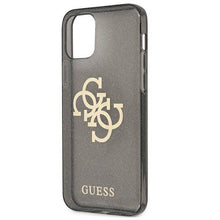 Заредете изображение във визуализатора на галерията – Guess GUHCP12LPCUGL4GBK iPhone 12 Pro Max 6,7" czarny/black hard case Glitter 4G Big Logo - TopMag
