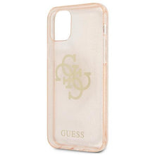 Заредете изображение във визуализатора на галерията – Guess GUHCP12LPCUGL4GGO iPhone 12 Pro Max 6,7" złoty/gold hard case Glitter 4G Big Logo
