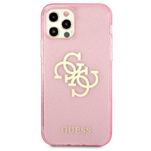 Заредете изображение във визуализатора на галерията – Guess GUHCP12LPCUGL4GPI iPhone 12 Pro Max 6,7" różowy/pink hard case Glitter 4G Big Logo - TopMag
