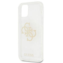 Заредете изображение във визуализатора на галерията – Guess GUHCP12LPCUGL4GTR iPhone 12 Pro Max 6,7" transparent hard case Glitter 4G Big Logo - TopMag
